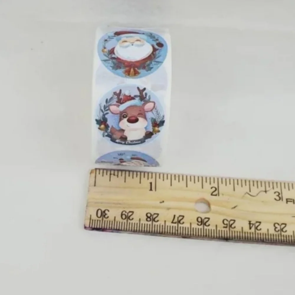 500 Pieces Roll Christmas Sealing Sticker